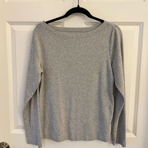 GAP Heather Gray Long Sleeve Shirt